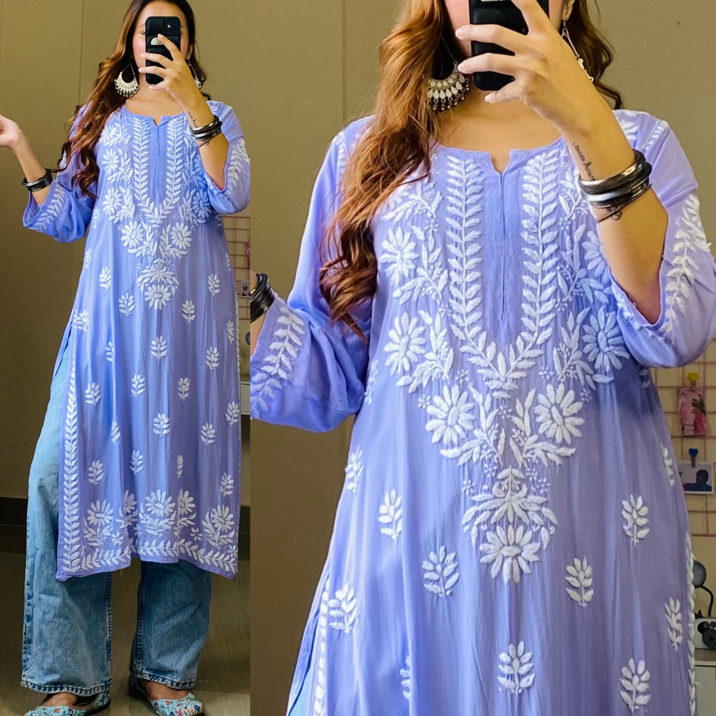 Hina Modal Chikankari Kurti
