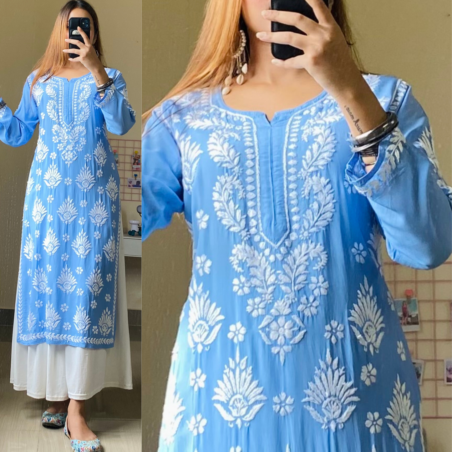 Mina Modal Chikankari Kurti