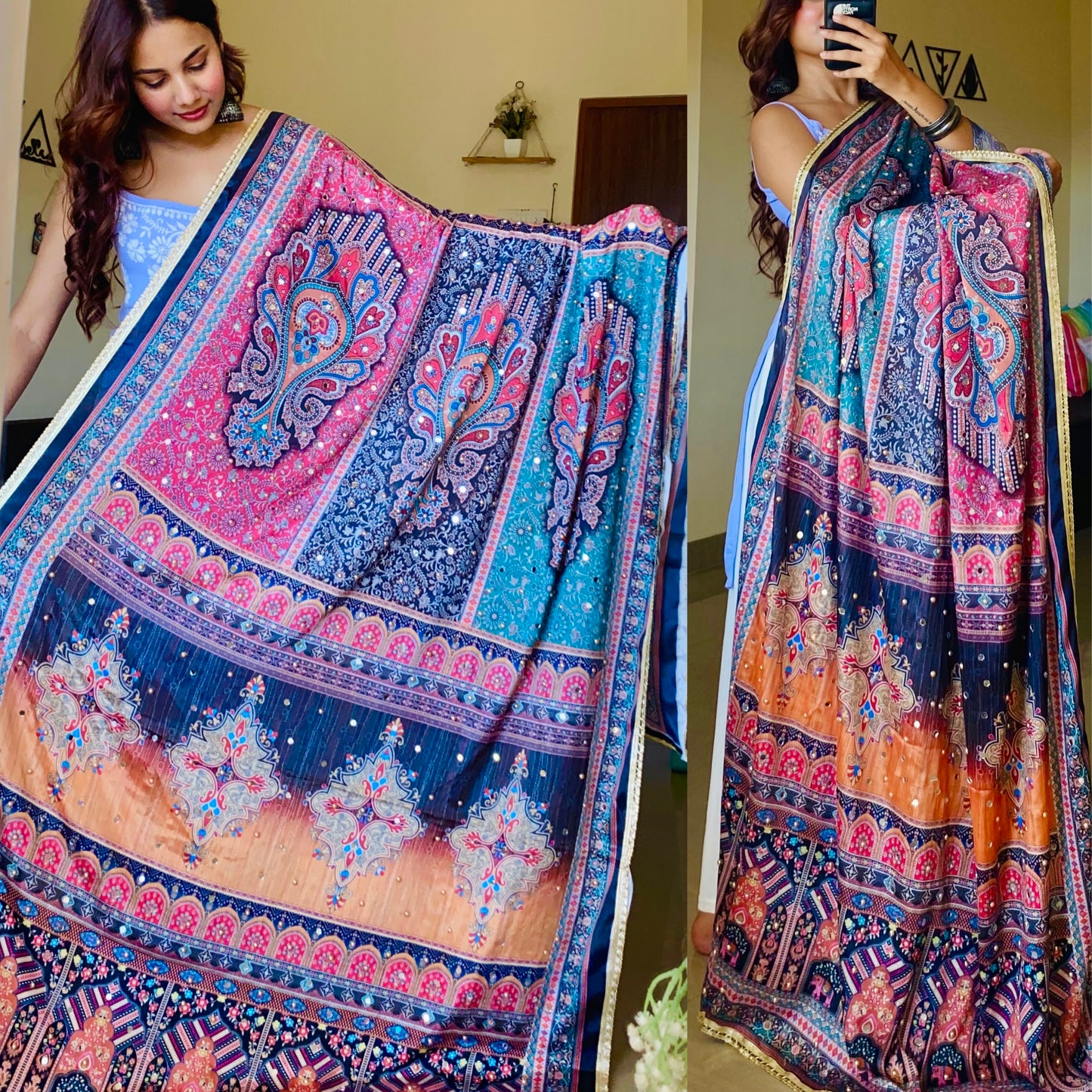 Gauri Mirror Work Dupatta