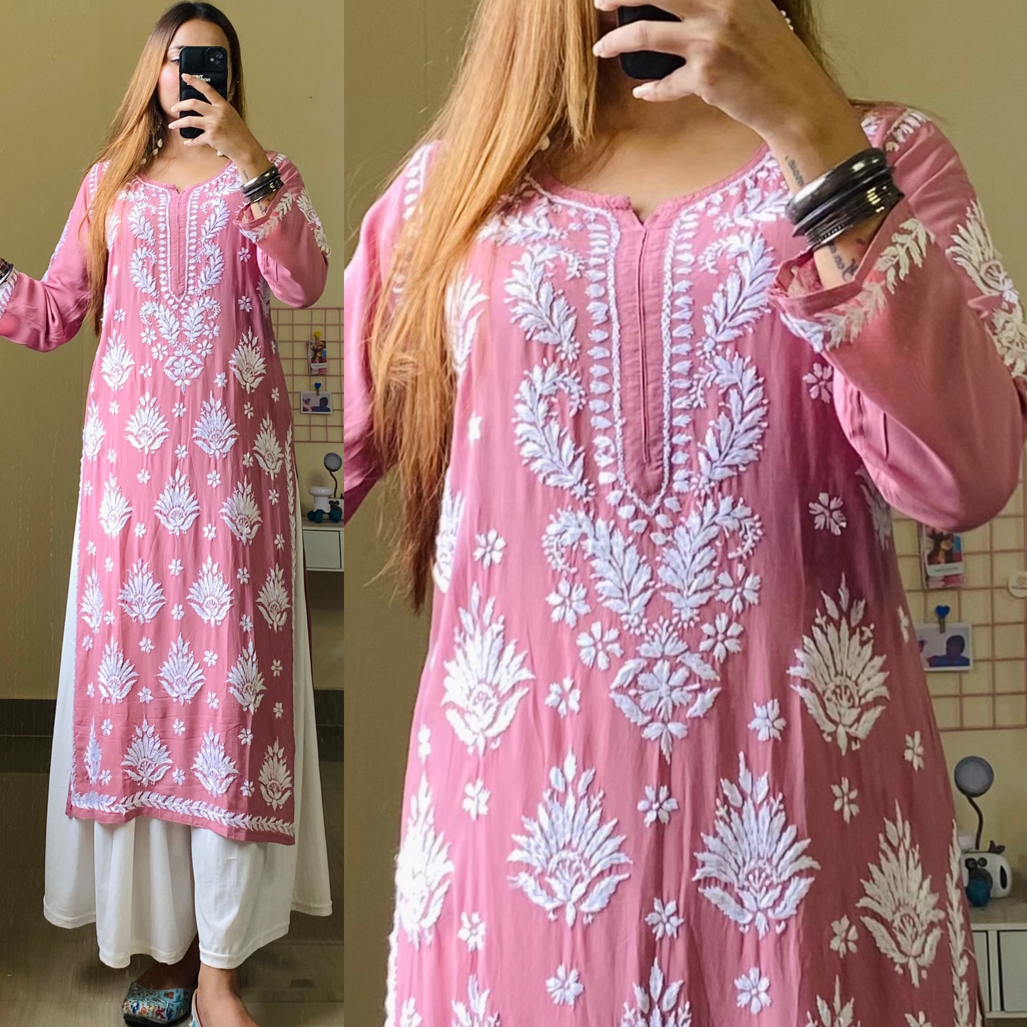Mina Modal Chikankari Kurti