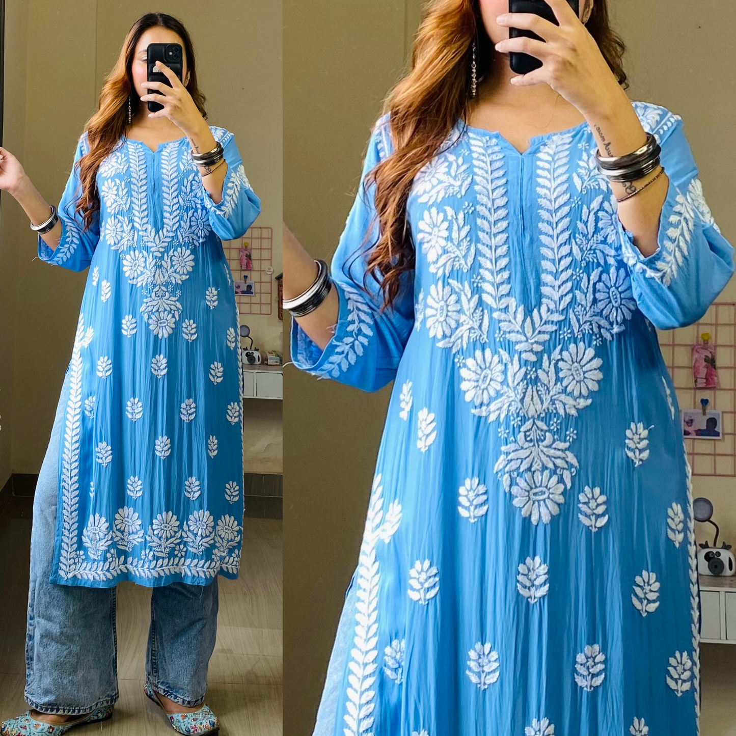 Hina Modal Chikankari Kurti