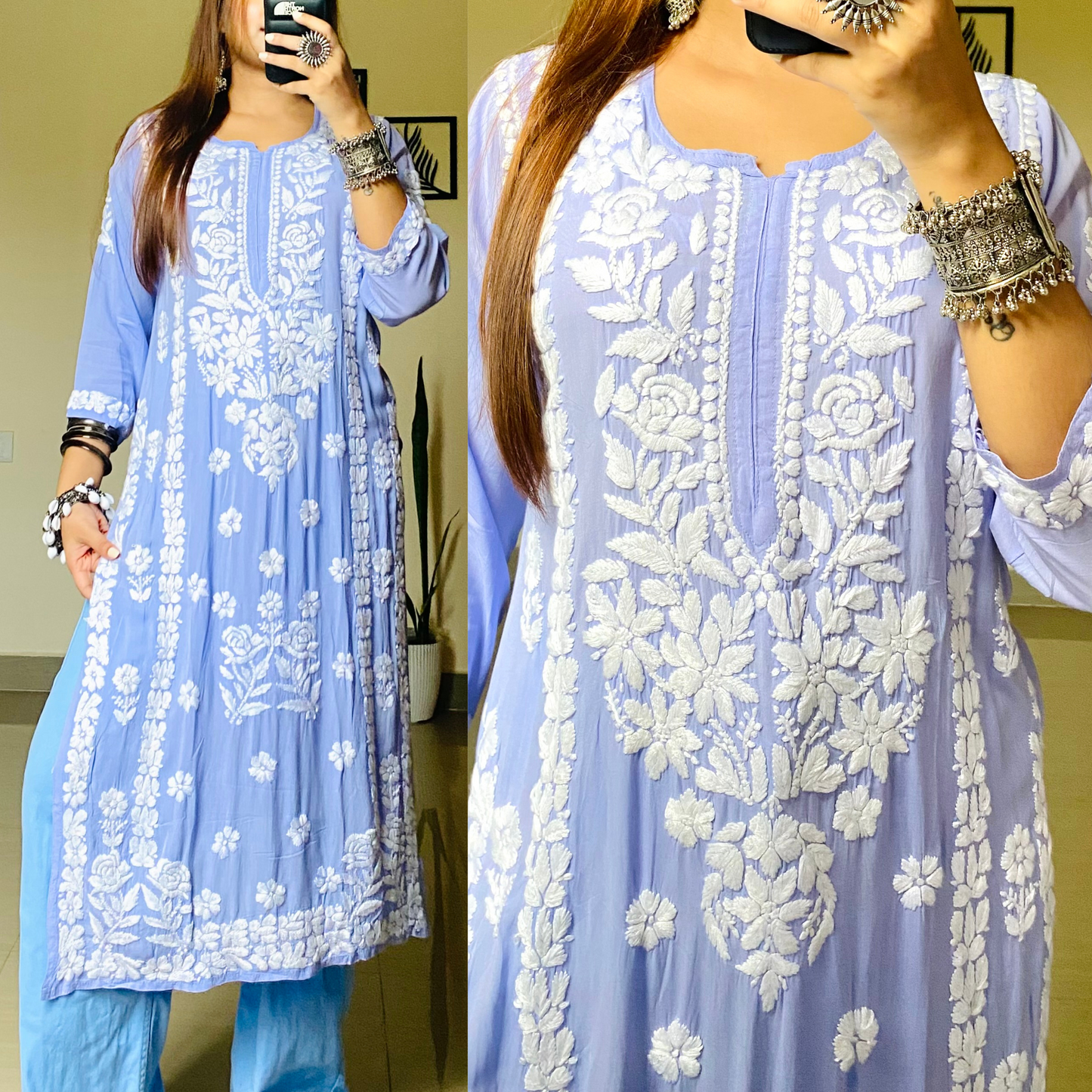 Modal Chikankari Kurti