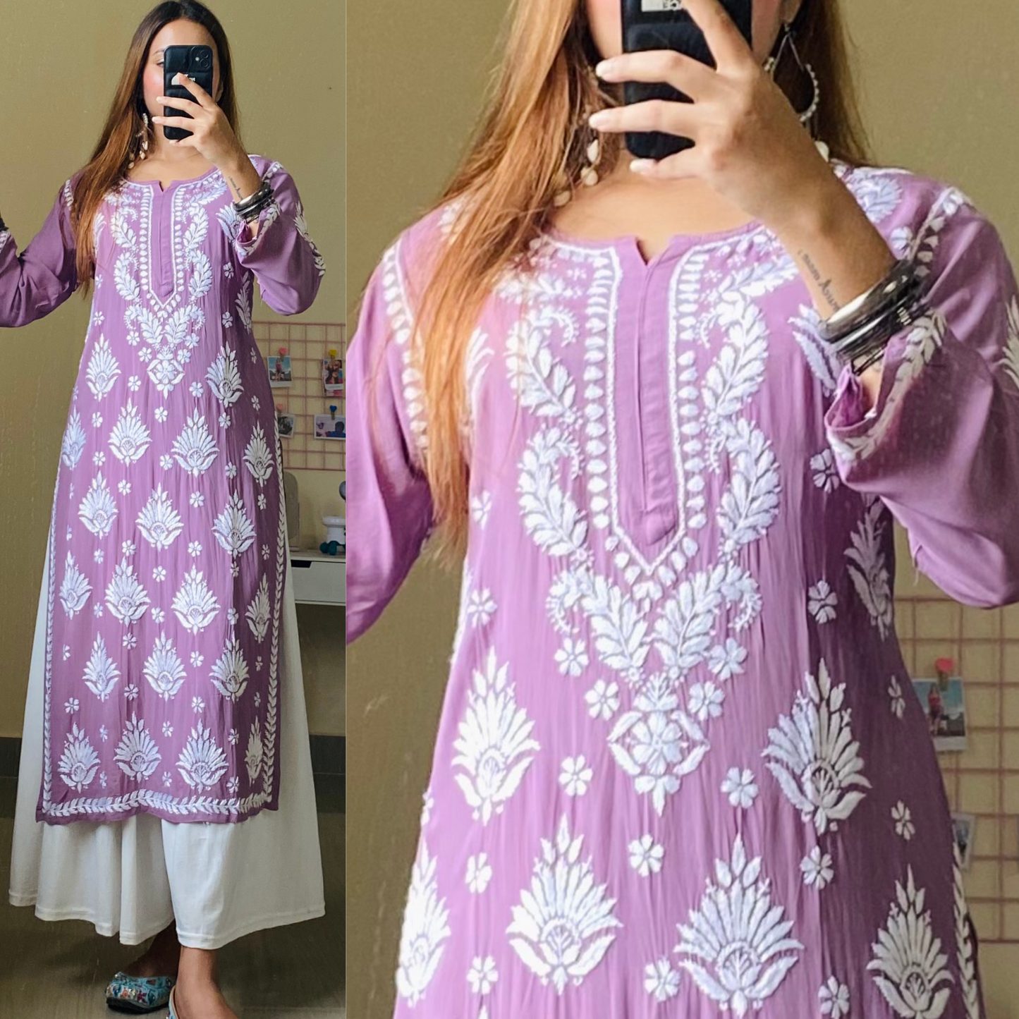 Mina Modal Chikankari Kurti