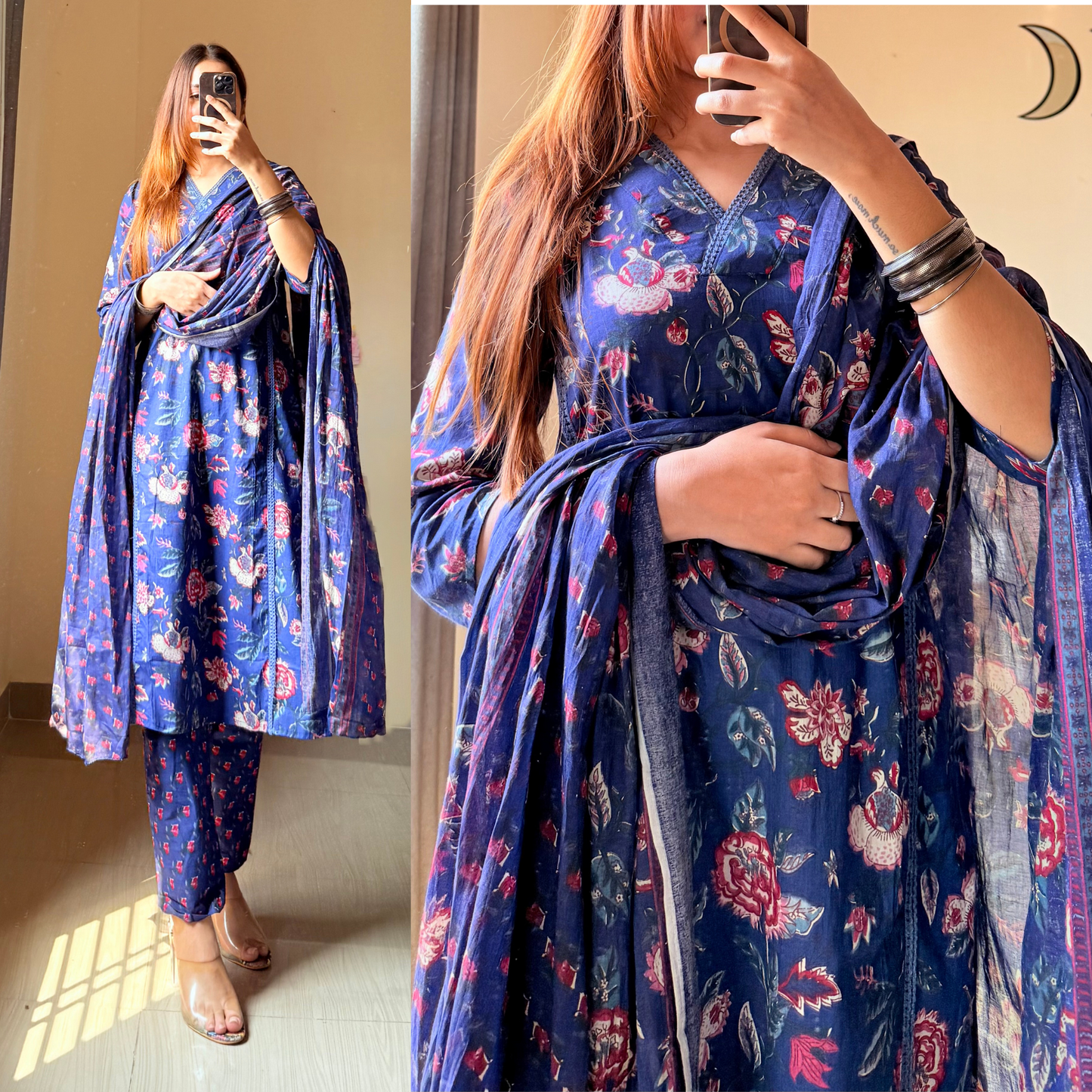 Jaipuri Cotton Three Piece Set