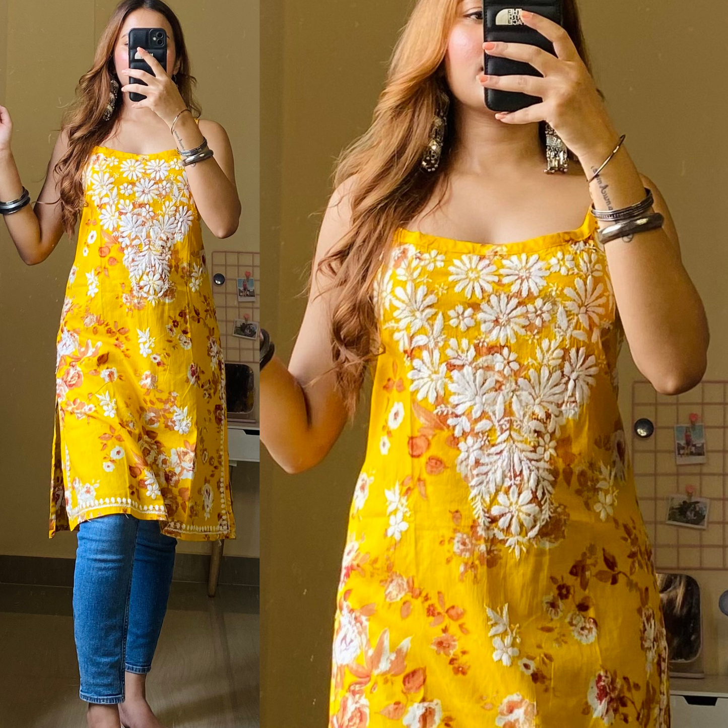 Misha Noodle Strap Malmal Kurti
