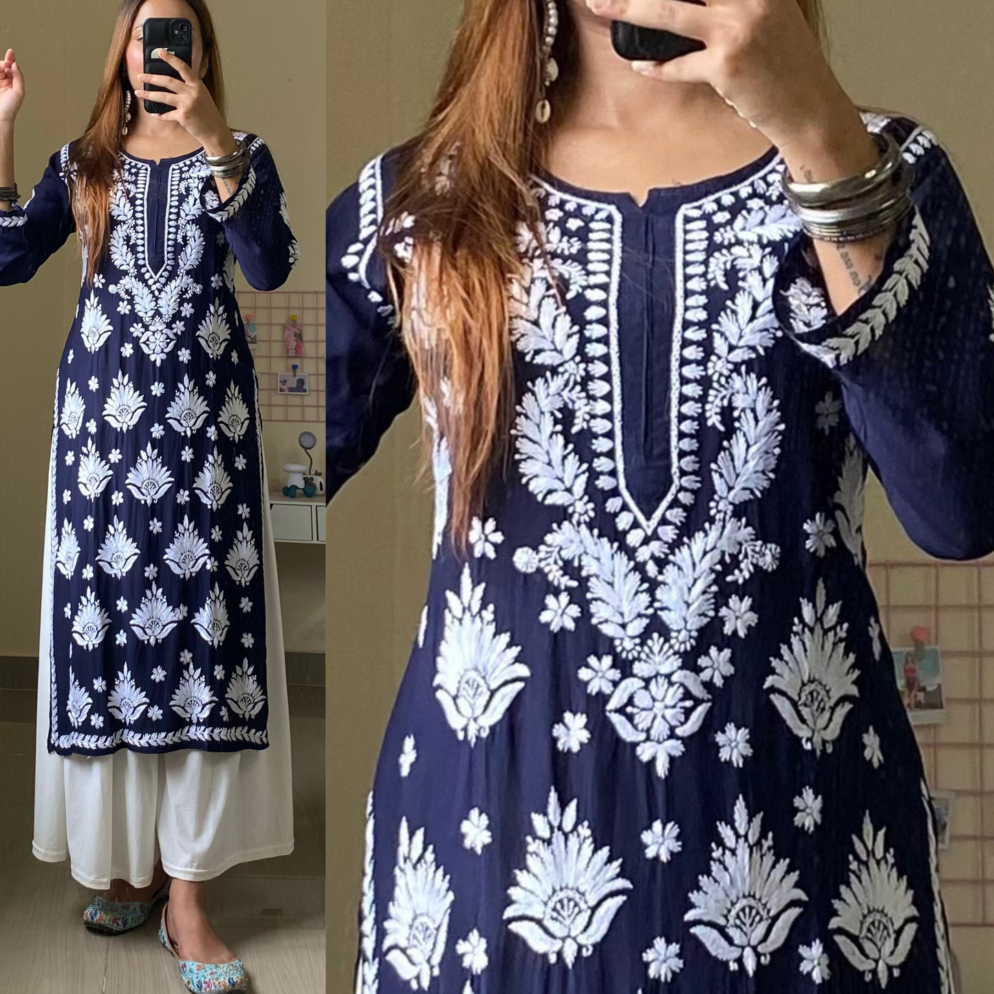 Mina Modal Chikankari Kurti