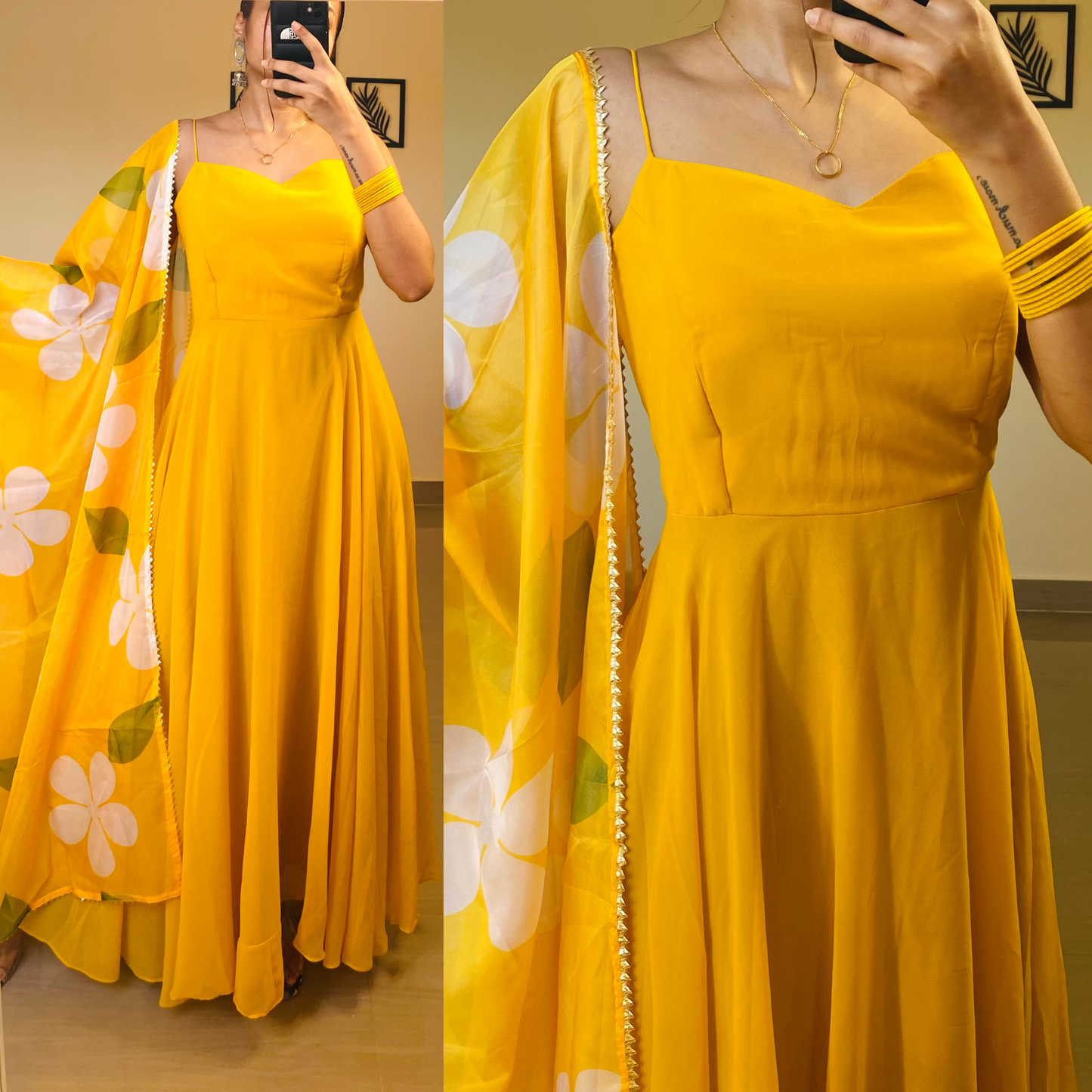 Fully Flair Gown Dupatta Set