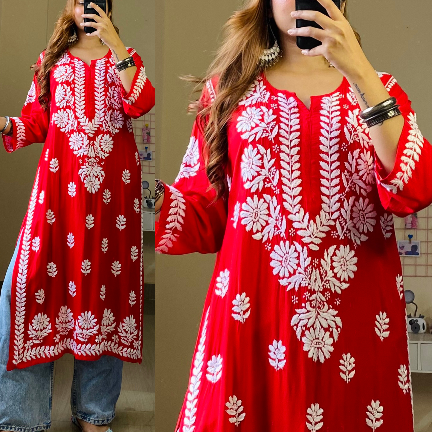 Hina Modal Chikankari Kurti
