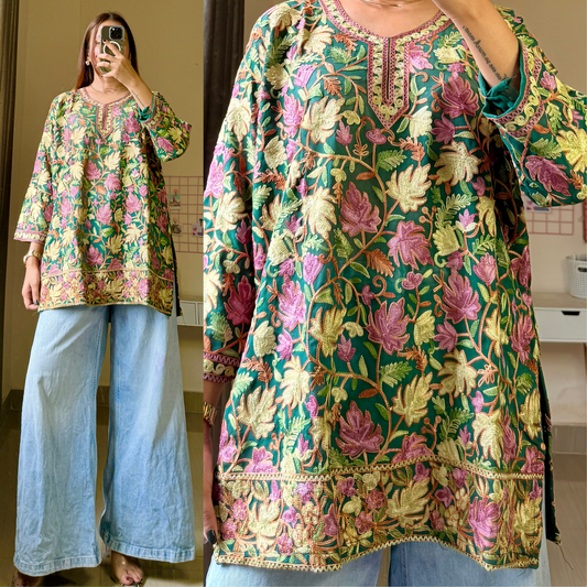 Kasish Kashmiri Aari Kurti Short