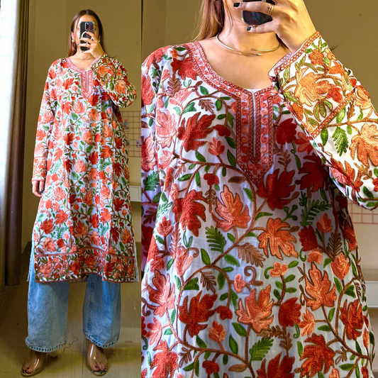 Kasish Kashmiri Aari Kurti Long