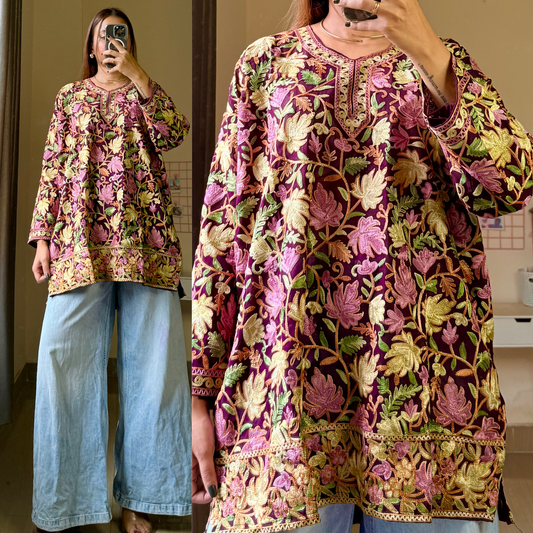 Kasish Kashmiri Aari Kurti Short