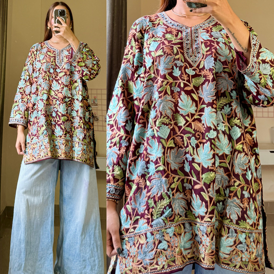Kasish Kashmiri Aari Kurti Short