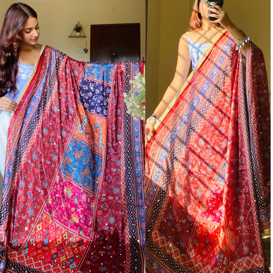 Mirror Work Duptta- Chandrika