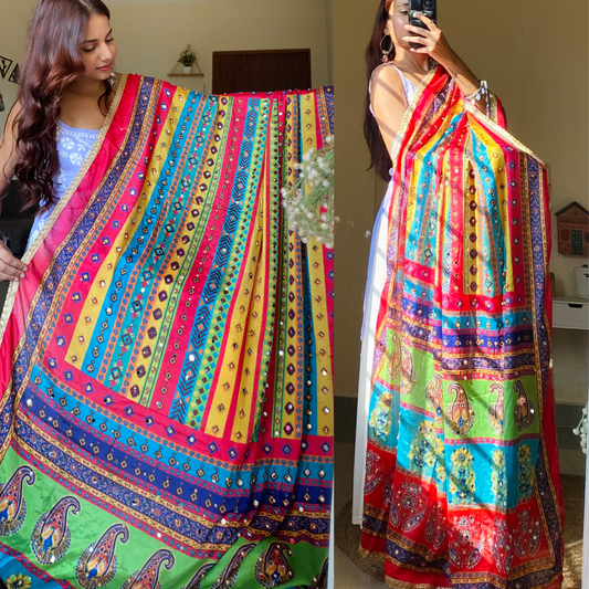 Mirror Work Duptta-Manjari