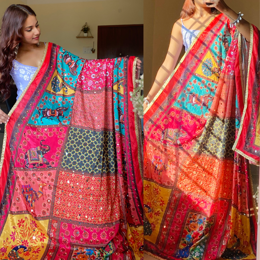 Mirror Work Duptta- Chitrangada
