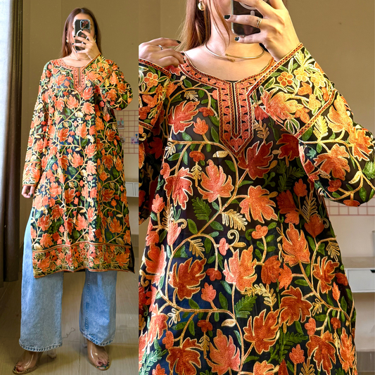 Kasish Kashmiri Aari Kurti Long