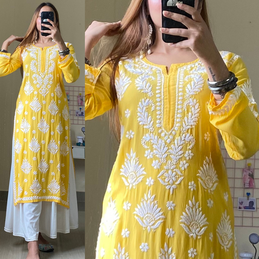 Mina Modal Chikankari Kurti