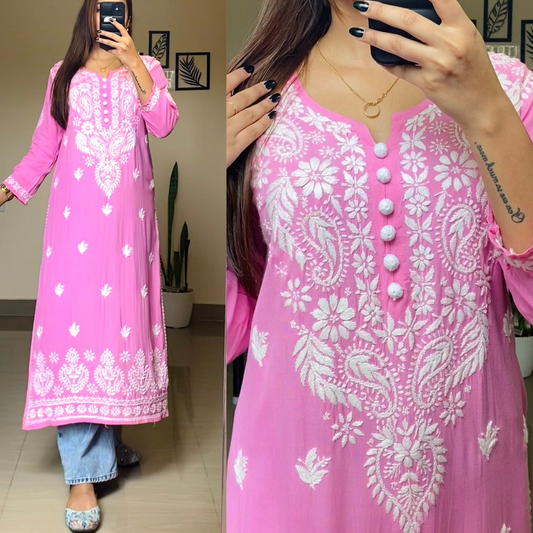 Nitya Modal Chikankari Kurti