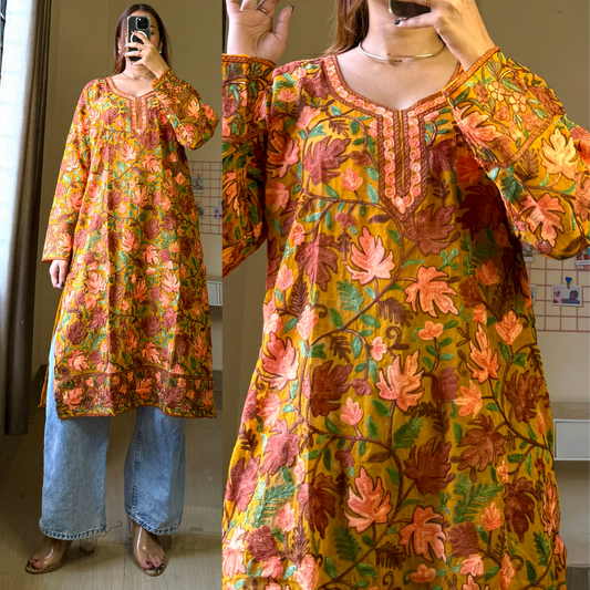 Kasish Kashmiri Aari Kurti Long