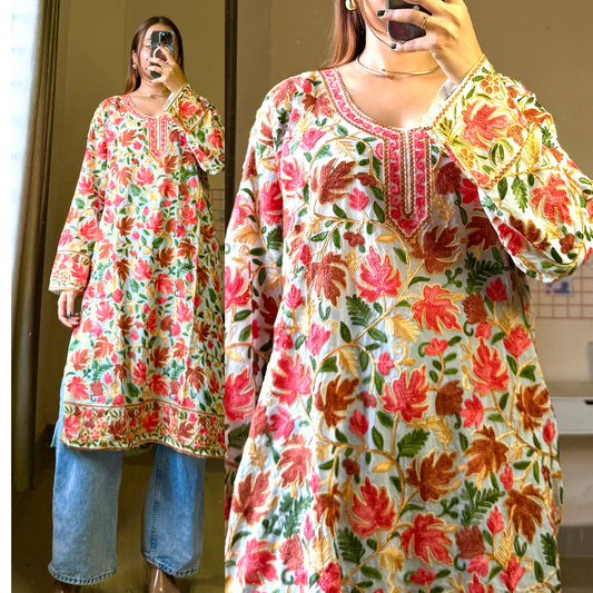 Kasish Kashmiri Aari Kurti Long