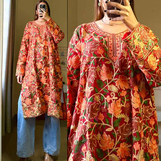 Kasish Kashmiri Aari Kurti Long