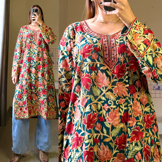 Kasish Kashmiri Aari Kurti Long