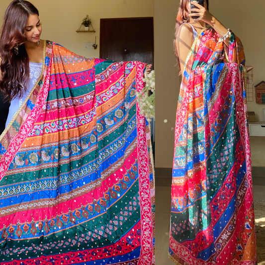 Mirror Work Duptta- Chandni