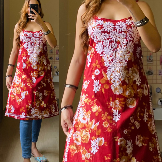 Misha Noodle Strap Malmal Kurti