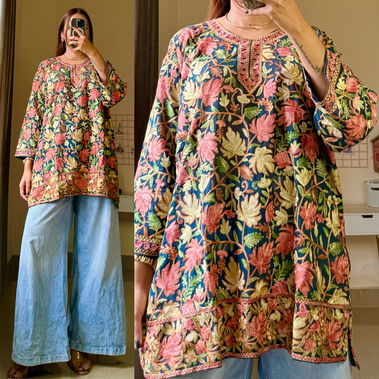 Kasish Kashmiri Aari Kurti Short
