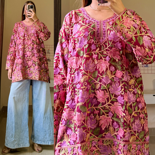 Kasish Kashmiri Aari Kurti Short