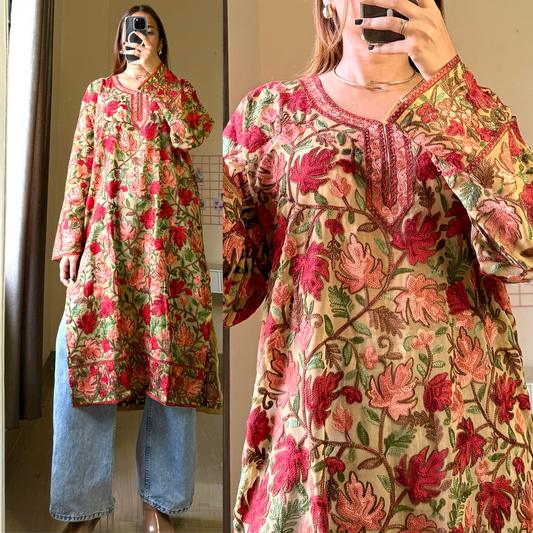 Kasish Kashmiri Aari Kurti Long
