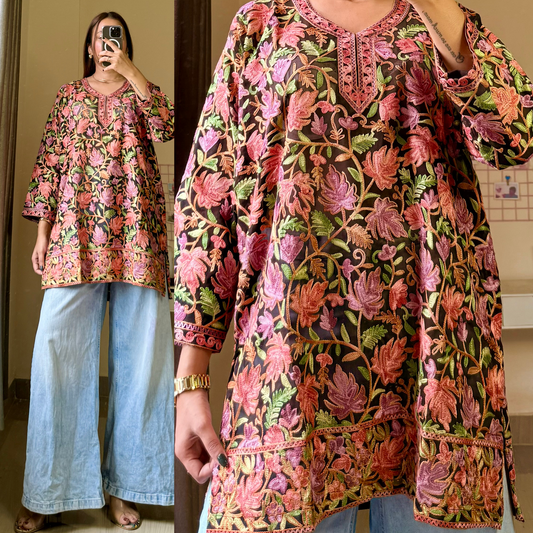 Kasish Kashmiri Aari Kurti Short
