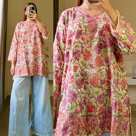 Kasish Kashmiri Aari Kurti Short