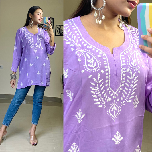 Short Modal Chikankari